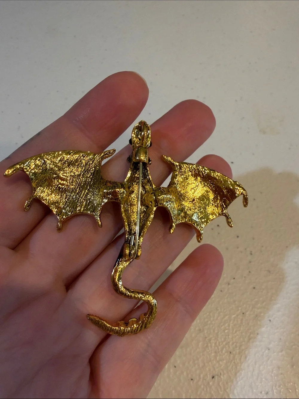 #535. Dragon brooch. Pin - Picture 3 of 7